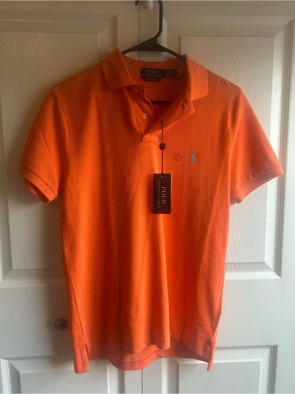 NWT Polo Ralph Lauren Custom Slim Fit Polo Shirt Size Small Orange